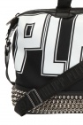 Philipp Plein BLACK 'Plein star' Logo duffel bag