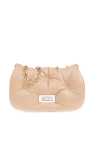 Net colour-block top-handle bag
