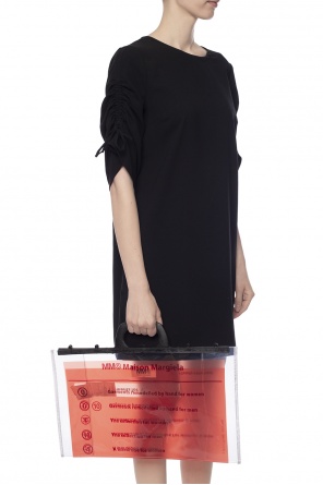 Torba do ręki z nadrukiem z logo od MM6 Maison Margiela