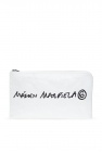 monogram-print zip-up clutch bag