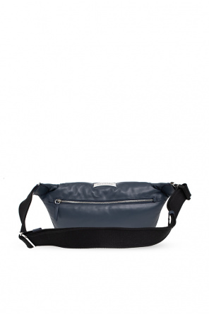 Maison Margiela Black Saffiano Studded Leather Karlito Wallet On Chain Bag 8M0346