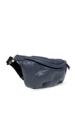 Maison Margiela Black Saffiano Studded Leather Karlito Wallet On Chain Bag 8M0346