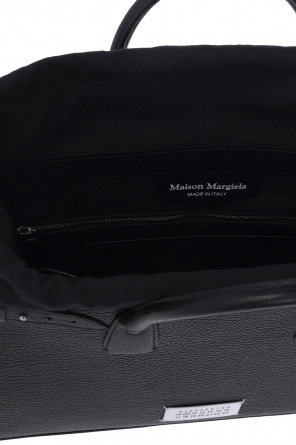 Maison Margiela Yuzefi logo-plaque leather tote bag