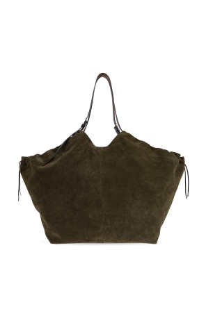 Suede shopper bag