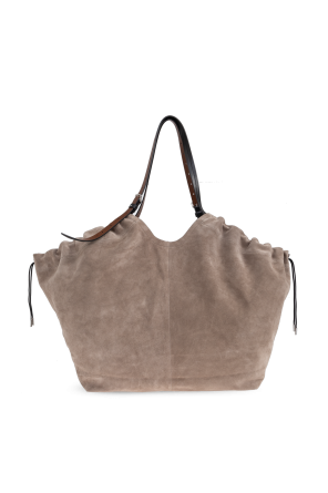 Suede shopper bag