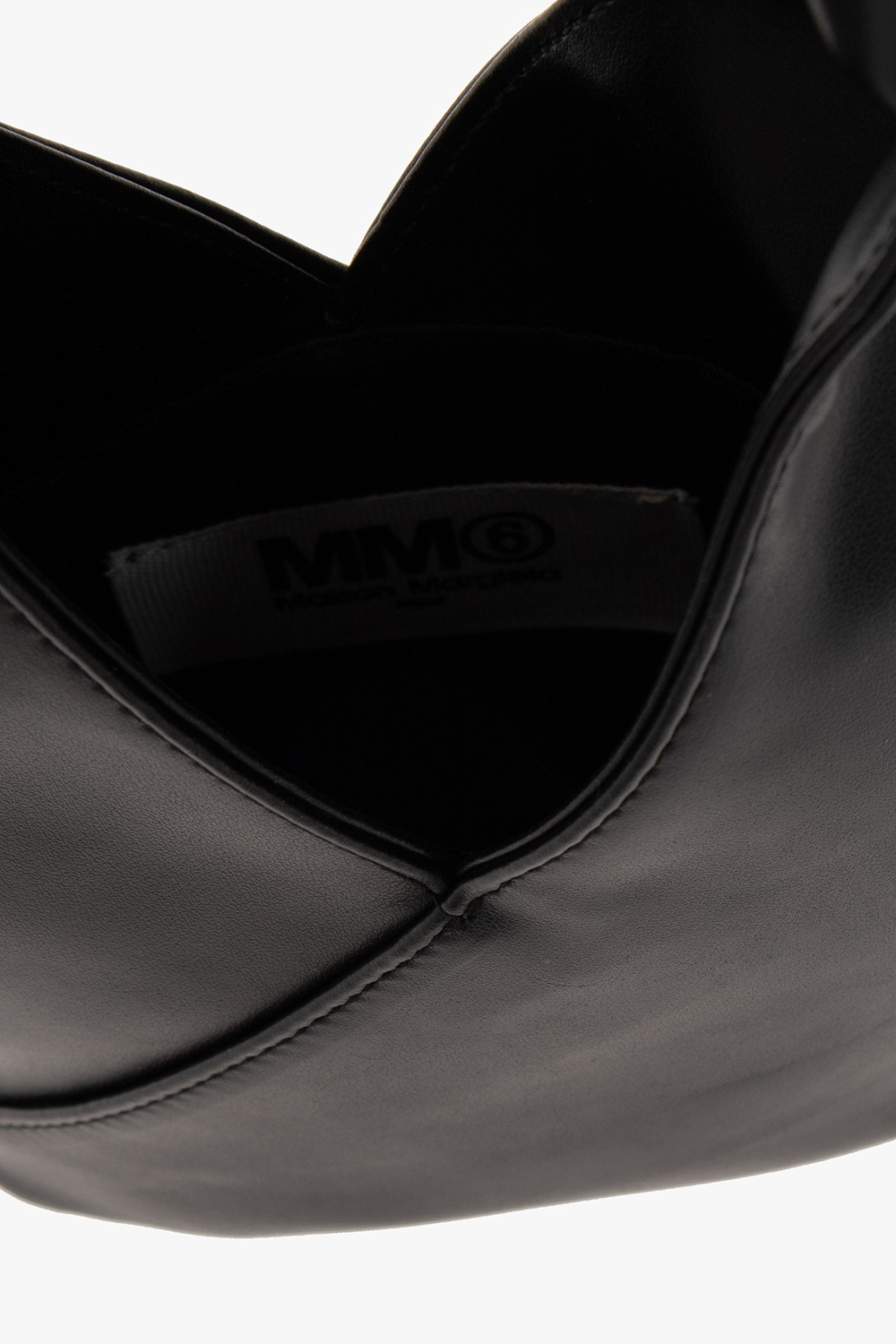 MM6 Maison Margiela logo-charm leather shoulder bag