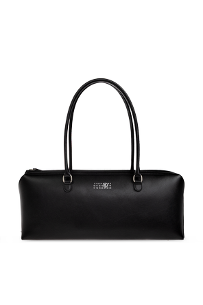 Leather bag with logo