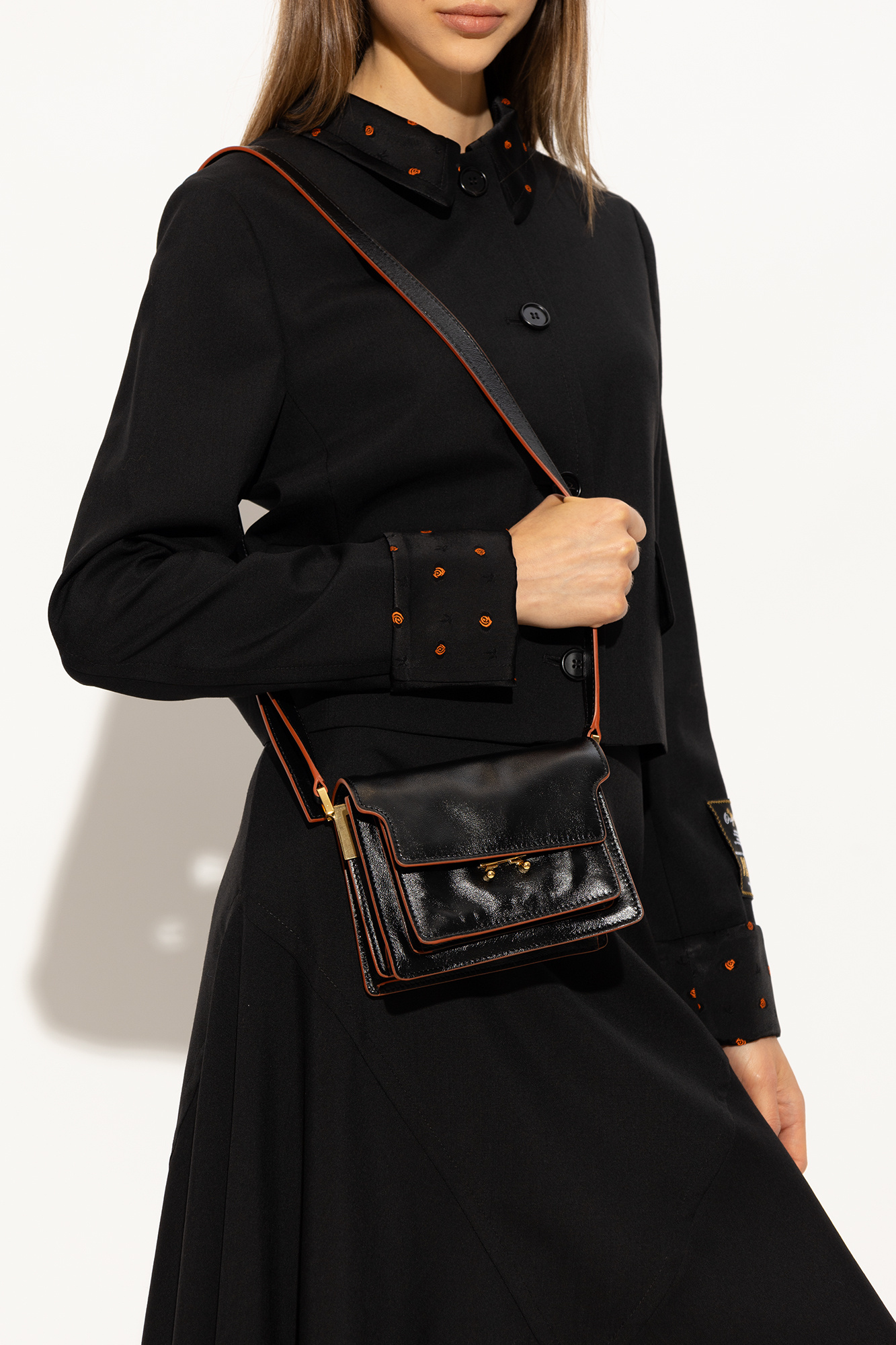 Marni Mini Trunk Shoulder Bag - Black