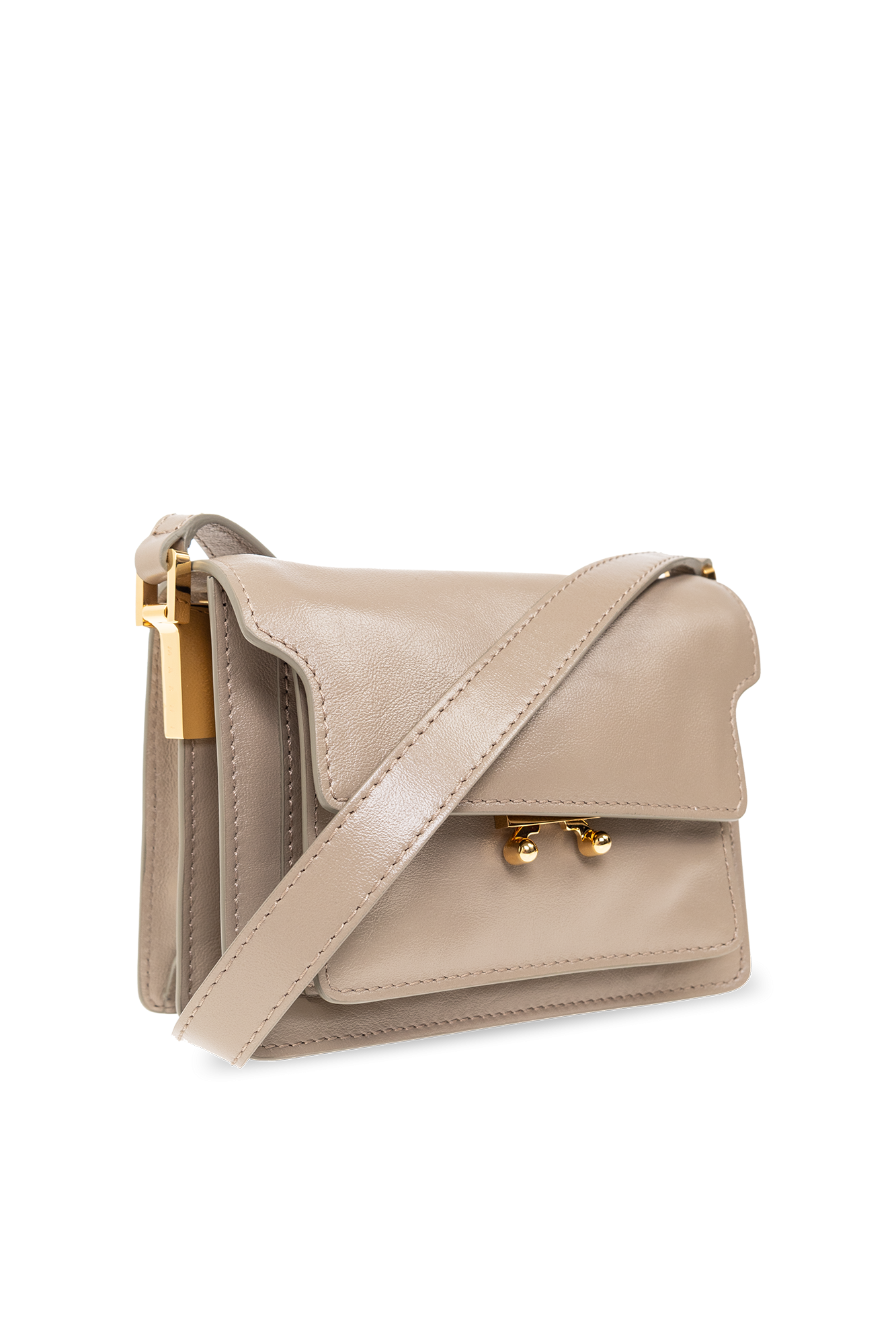 Marni - Trunk Shoulder Bag - Women - Cotton/Calf Leather/Calf Leather/Steel/Brass - One Size - Grey