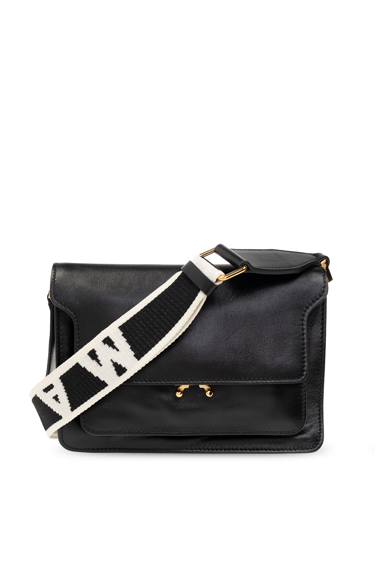 Marni Black/White Medium Soft Trunk Bag