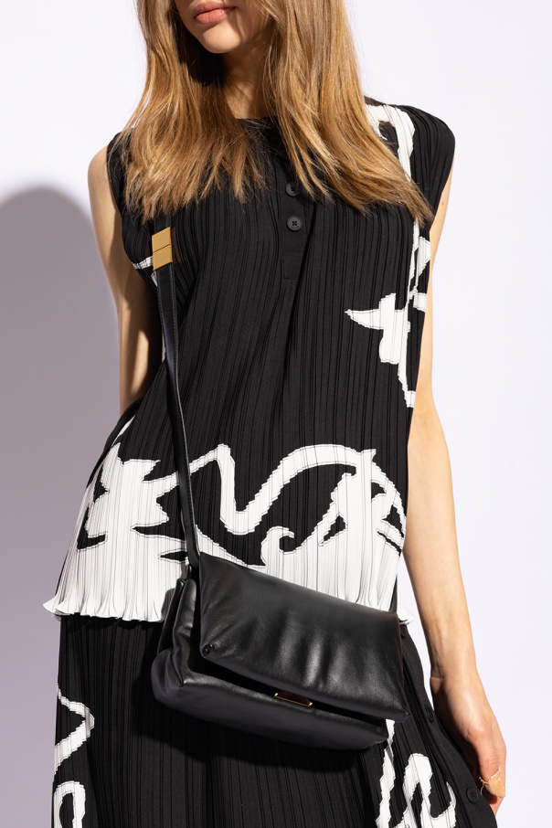 marni floral-print 'Prisma' leather shoulder bag