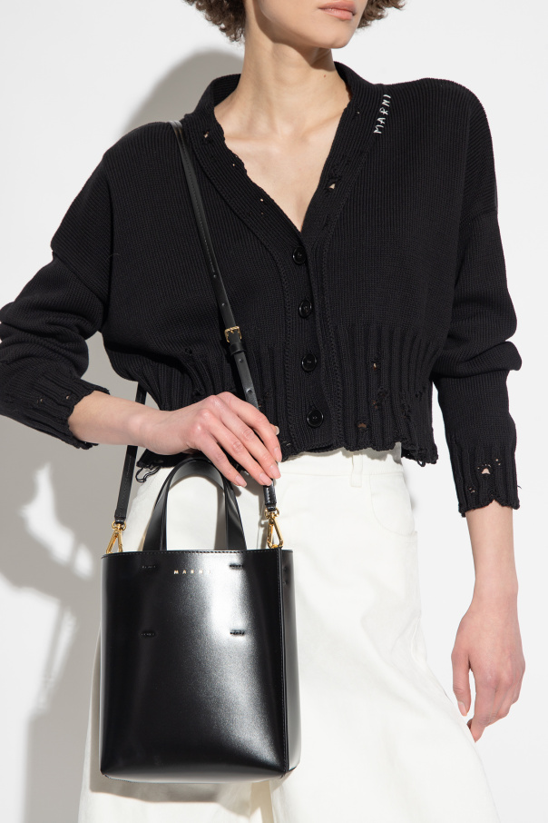 marni contrast-trim ‘Museo Mini’ shoulder bag