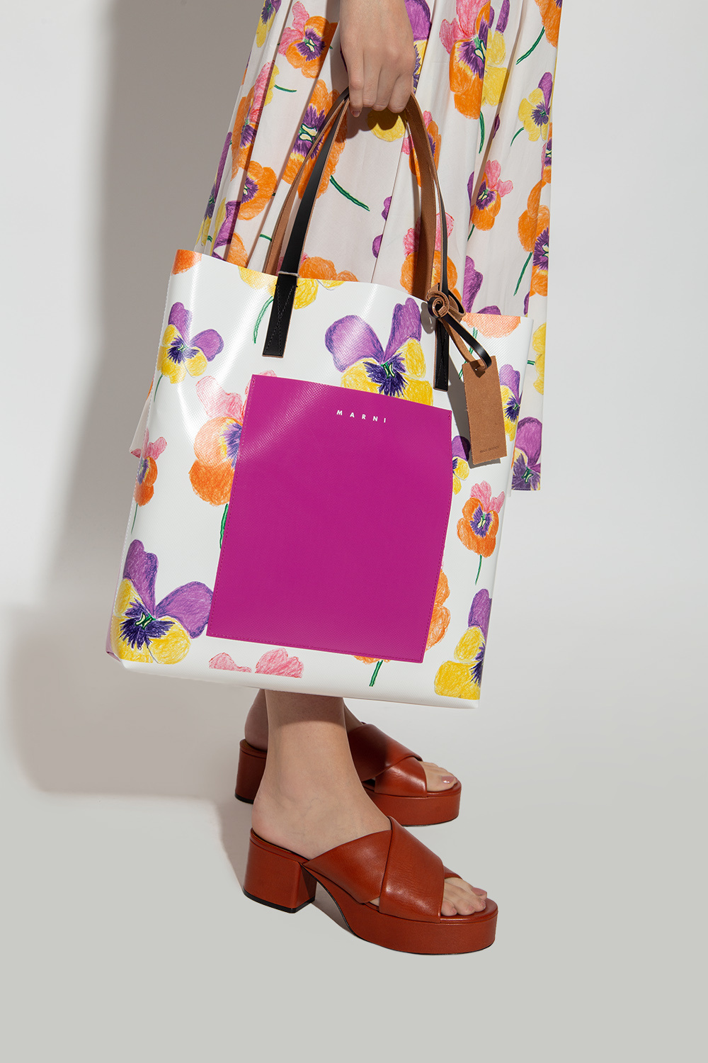 Pink ‘North-South’ shopper bag Marni - Vitkac GB