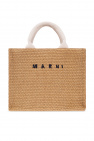 Marni colour-block knitted tote bag Green