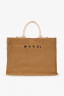 Marni Leather And Raffia Crossbody Mini Bag