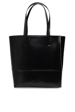 Leather North/South Bag