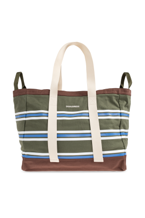 Shopper’ saco com padrão às riscas