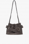 MICHAEL Michael Kors Hannah Black Leather Shouler Bag With Logo