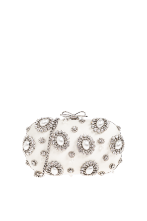 Clutch with shimmering crystals