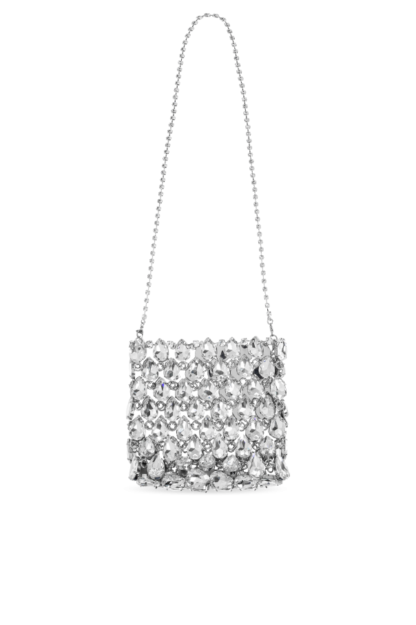 Shoulder bag with shimmering crystals od Self-Portrait