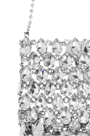 Self-Portrait Shoulder bag with shimmering crystals