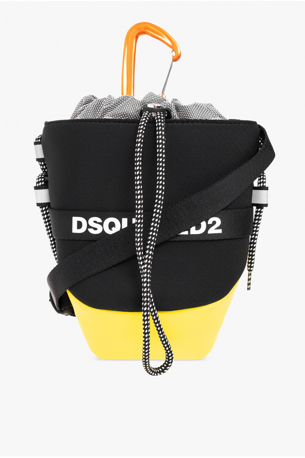 Dsquared2 origami leather bucket bag Marrone