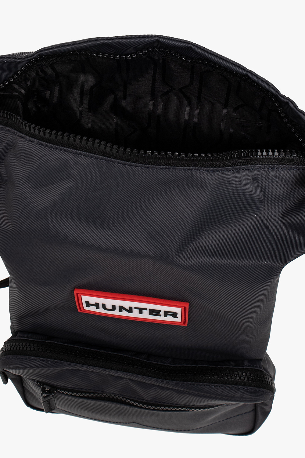 Hunter Prada logo lettered crossbody bag