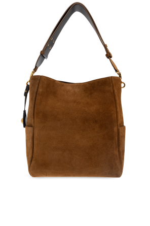 Suede shopper bag