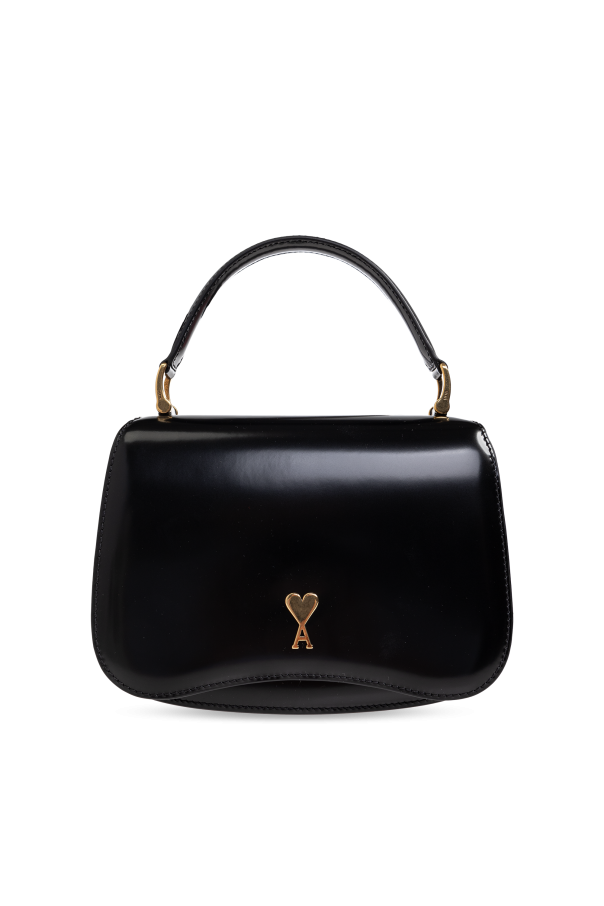 Leather handbag with logo od Ami Alexandre Mattiussi
