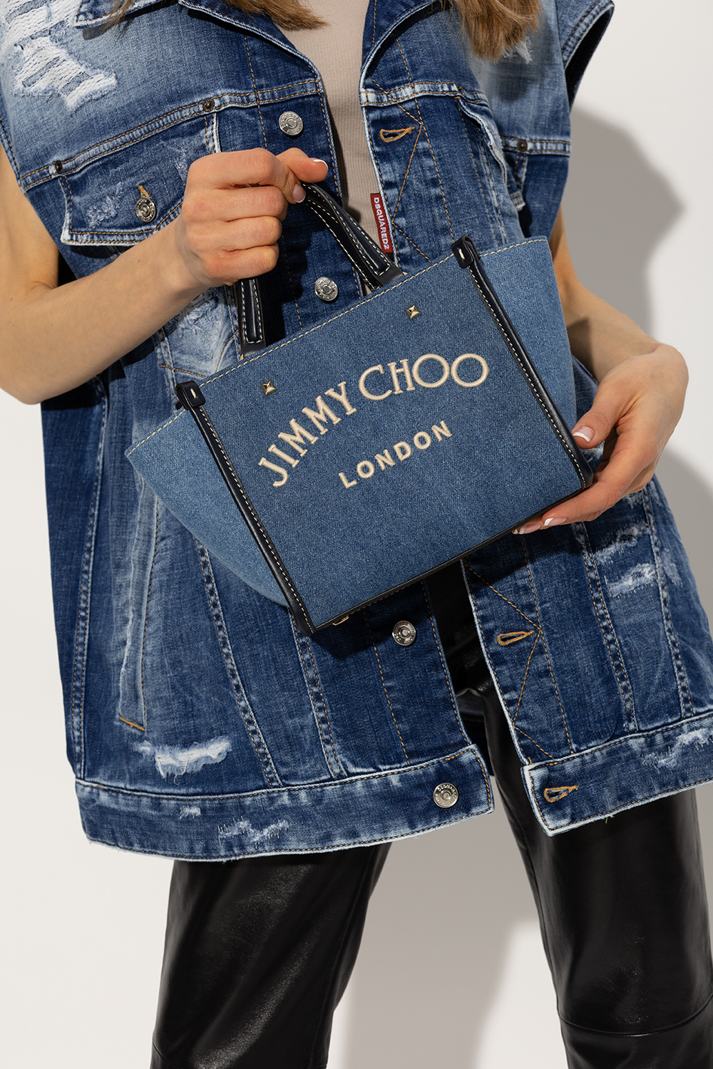 Jimmy Choo ‘Varenne’ denim shoulder bag