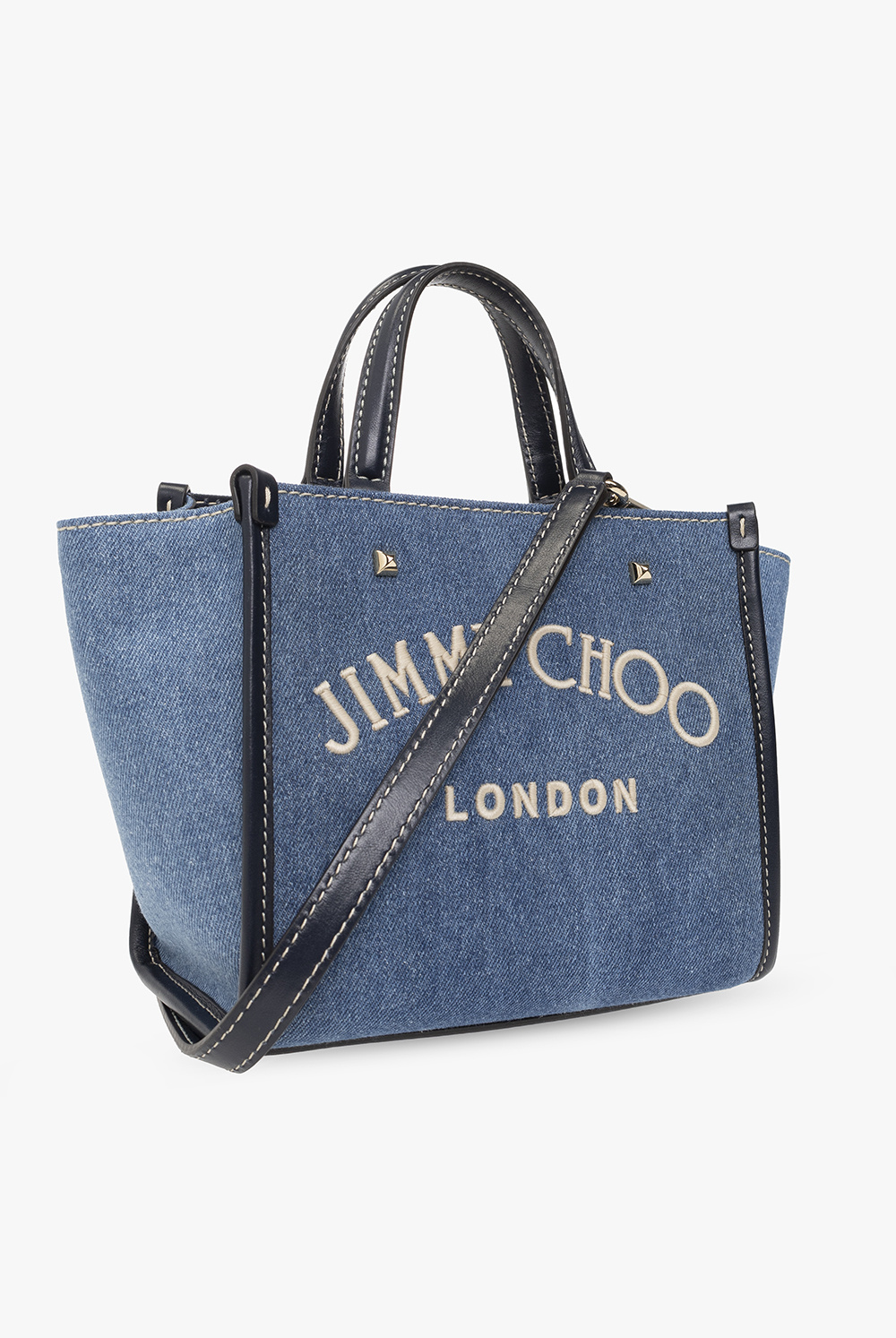 Jimmy Choo ‘Varenne’ denim shoulder STAUD bag