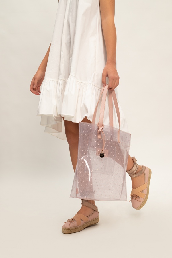 Red valentino tailored Transparent shopper bag