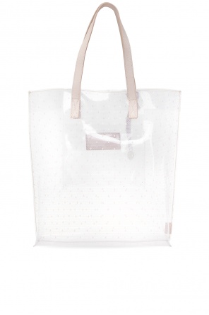 Red pumps valentino Transparent shopper bag