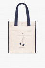Bonpoint cream Canvas bag with logo