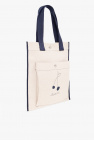 Bonpoint cream Canvas bag with logo