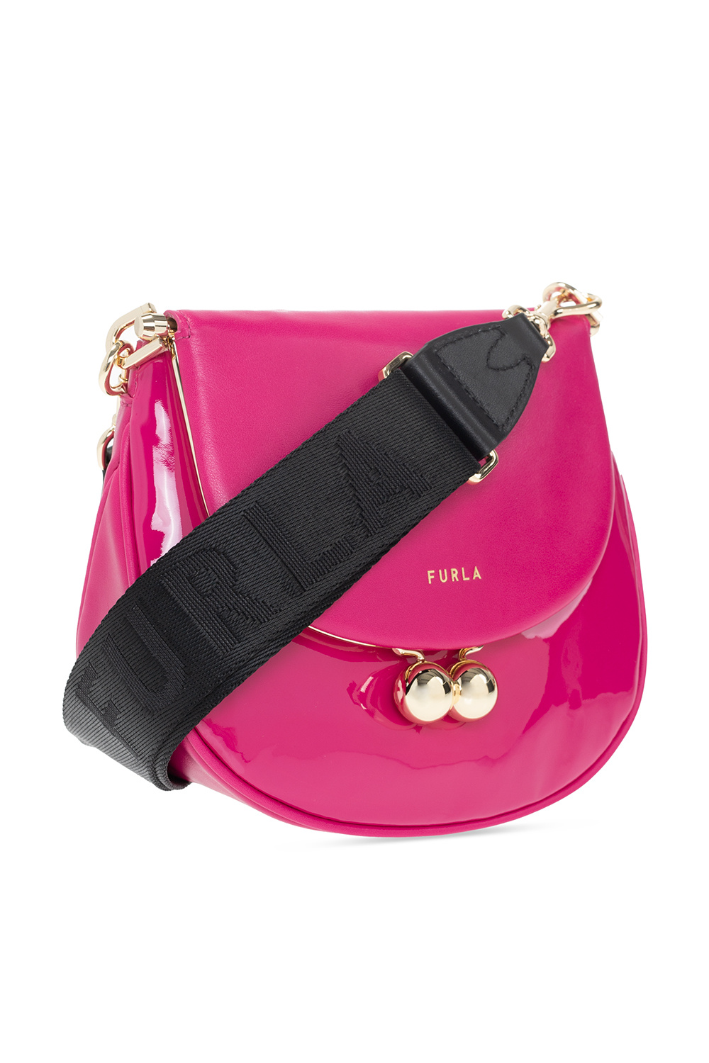 open-top leather shoulder Damier bag - 'Portagioia Mini' shoulder Damier bag  Furla - IetpShops DO