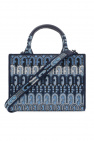 logo-jacquard crossbody bag Blu