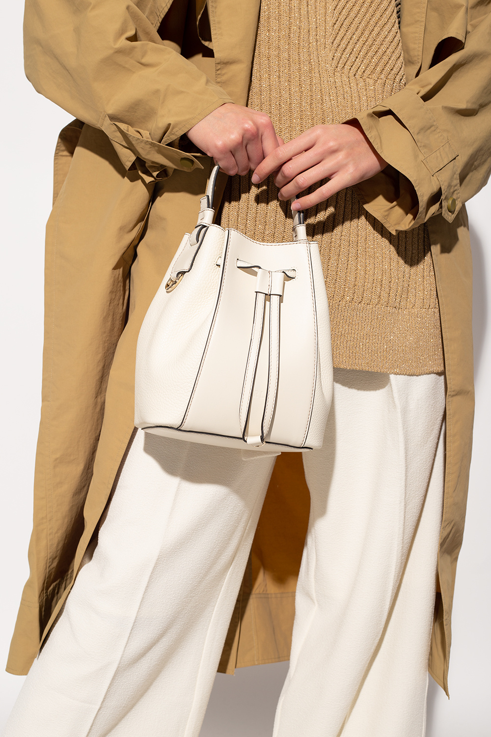 Miastella Mini' shoulder bag Furla - Peony Grain Leather Bucket