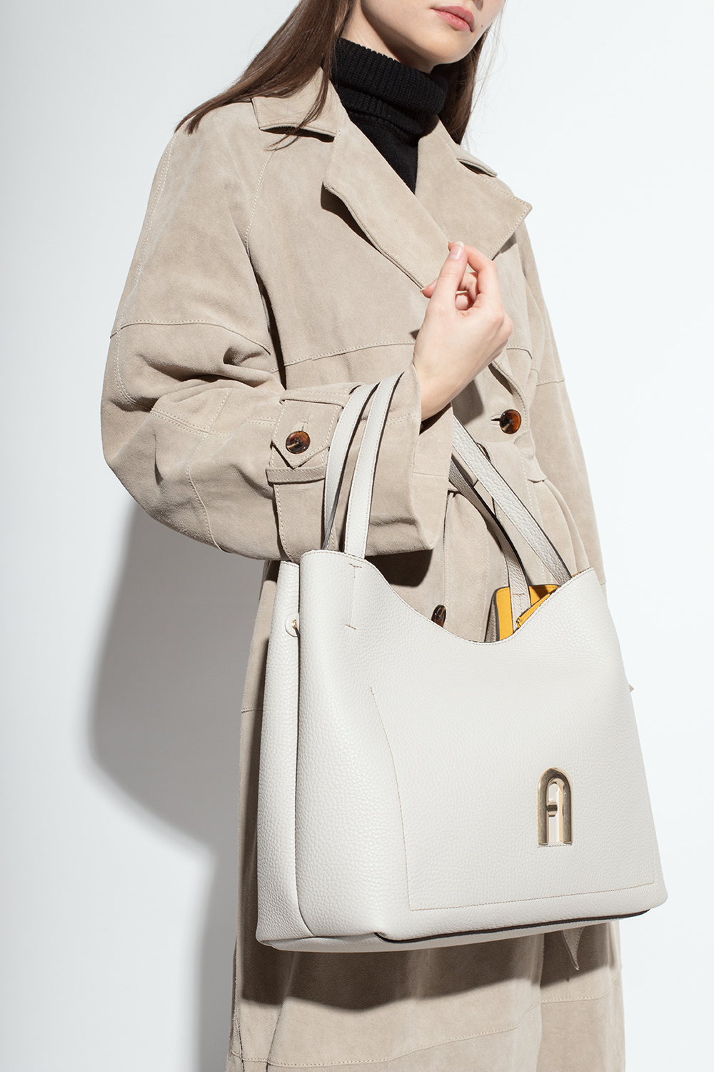 Furla Primula Leather Top-Handle Hobo Bag