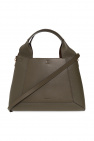 asymmetric leather shoulder bag Brown