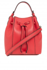 Banner Tote In Red Leather