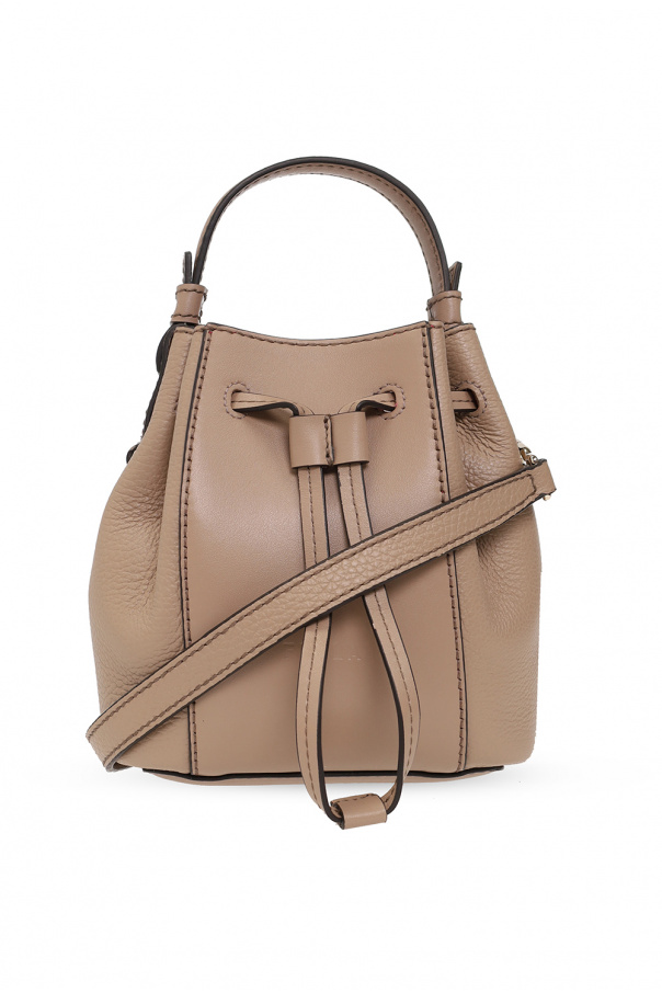 Furla Miastella Bucket Bag Mini Greige Beige Soft Calf Leather Woman