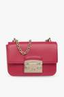 Gucci Bamboo large model shoulder bag in pink and orange grained leather and bamboo