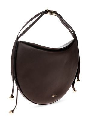 Furla Moonstone Dark Brown Leather Shoulder Bag