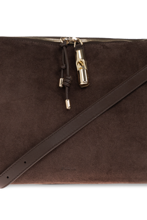 Furla Debby Medium Suede Leather Shoulder Bag