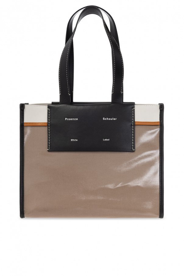 proenza Black schouler black slingback pumps ‘Morris Large’ shopper bag