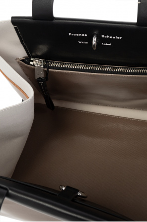 proenza Black schouler black slingback pumps ‘Morris Large’ shopper bag