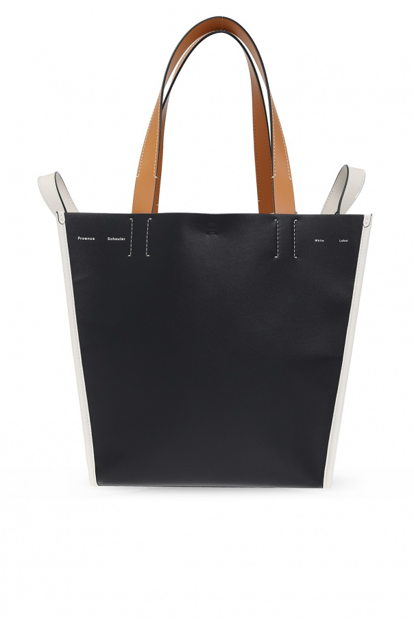 Proenza Schouler ribbed-knit long-sleeve cardigan ‘Mercer XL’ shopper bag