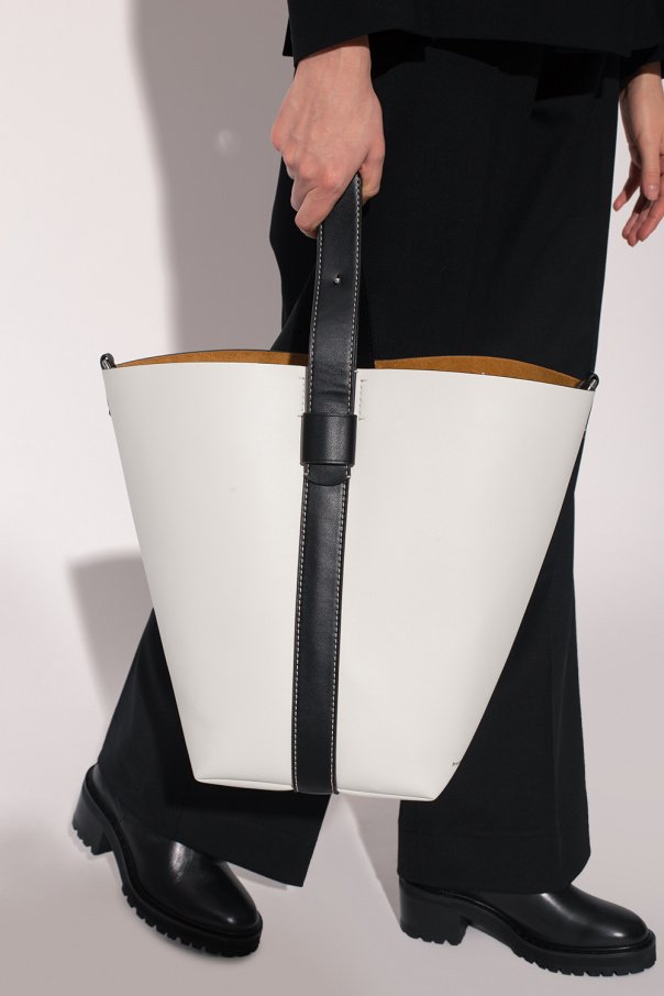 Proenza Schouler Merino Knit Long Sleeve Dress ‘Sullivan’ leather shoulder bag