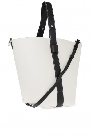 Proenza Schouler White Label fine-rib knitted top ‘Sullivan’ leather shoulder bag